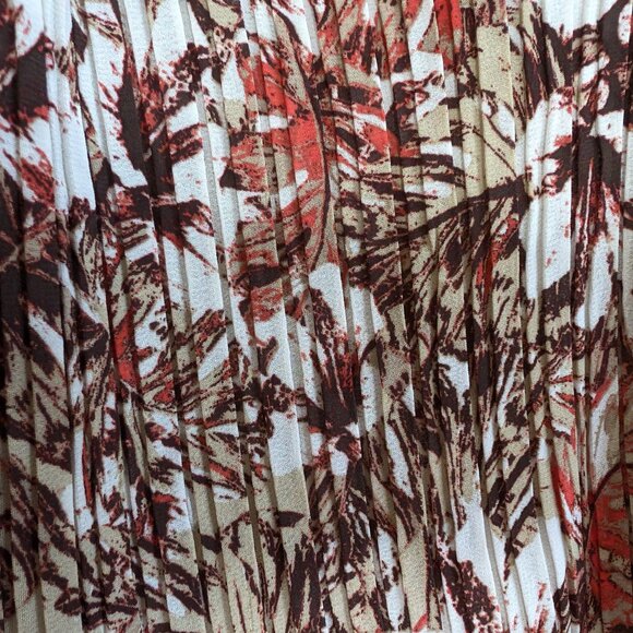 CATHERINES Blouse Plus 1X Multicolor Floral Lace 3/4 Bell‎ Sleeve Shark Bite Hem - Picture 5 of 14